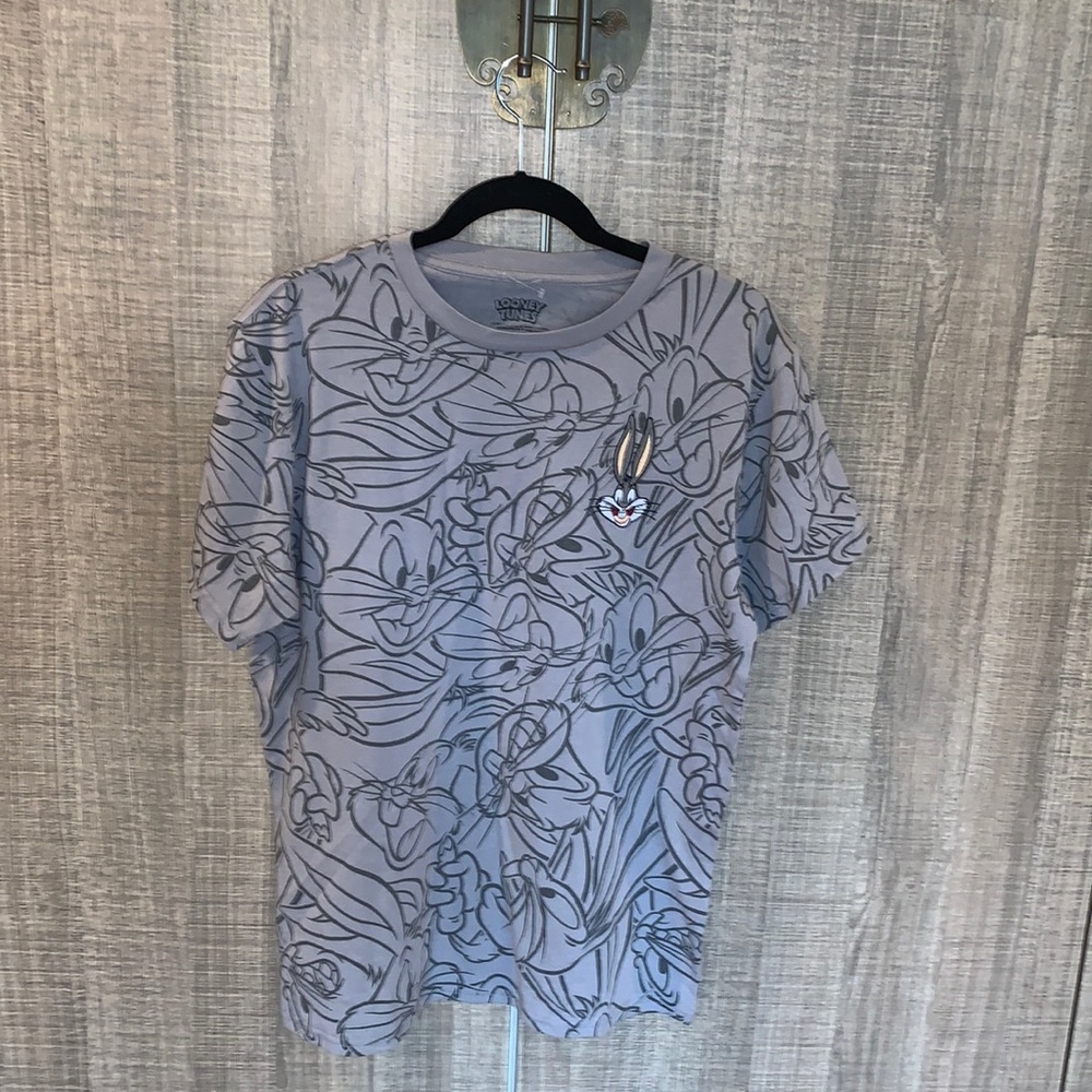 Looney Tunes‎ Freeze Men's Bugs All Over Print Tee-Grey